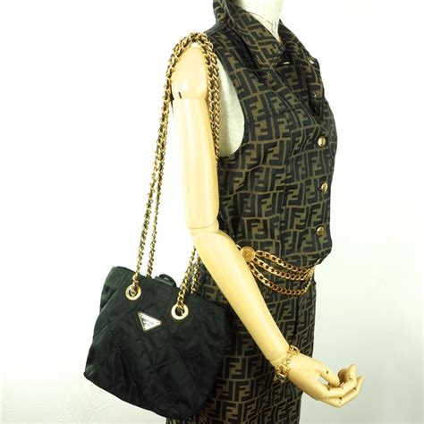 prada quilted chain bag|prada shoulder bag gold chain.